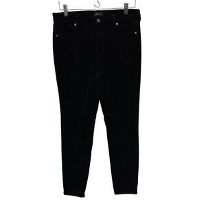 WELL WORN High Rise Black Corduroy Pant Size 10 Classic Capsule Holiday Preppy